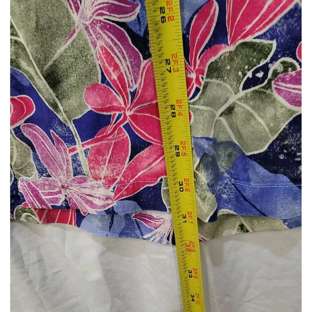 Tommy Bahama 100% Silk Ibiza Beach Club Island Blue Pink Mens‎ Size XL Floral - Picture 9 of 9